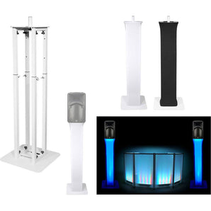 (1) Rockville White Totem Speaker Stand For dB Technologies Opera 405 D