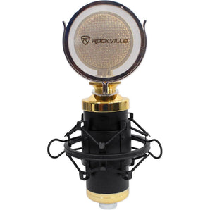 Rockville RCM02 Studio Podcast Recording Microphone+Samson Desktop Mic Stand