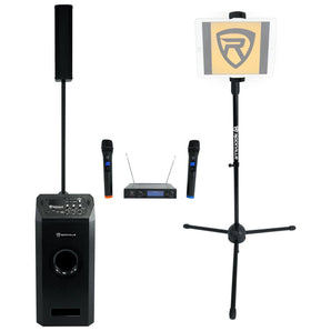 Rockville HOME ARRAY 100 Karaoke Machine System with Sub+Wireless Mics+Tablet Stand