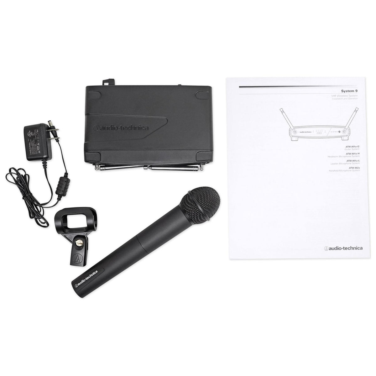Audio Technica ATW-902a Wireless Handheld Microphone Mic + Bluetooth Speaker