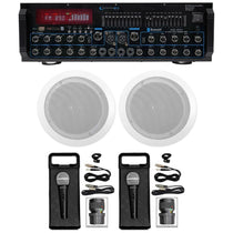 MM2000BT Bluetooth Karaoke Mixer System + (2) 6.5" Ceiling Speakers