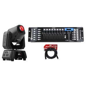 Chauvet DJ Intimidator Spot 160 60w DMX Moving Head Beam Light+Controller+Cable