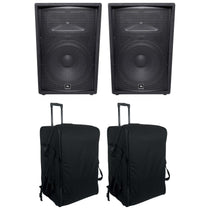 JRX215 PA Speakers with Rolling Travel Bags