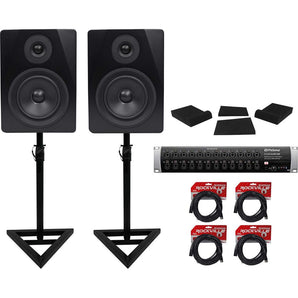 PRESONUS Studiolive 32R Digital Rack Mixer+Mic+(2) Studio Monitors+Stands+Pads