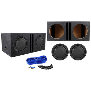 (2) Polk Audio DB1242SVC 12” 2220 Watt Car Subwoofers+Vented Sub Box Enclosure