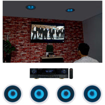 HC65-LED White 4-Pack + SINGMIX 5 Bluetooth Receiver Bundle