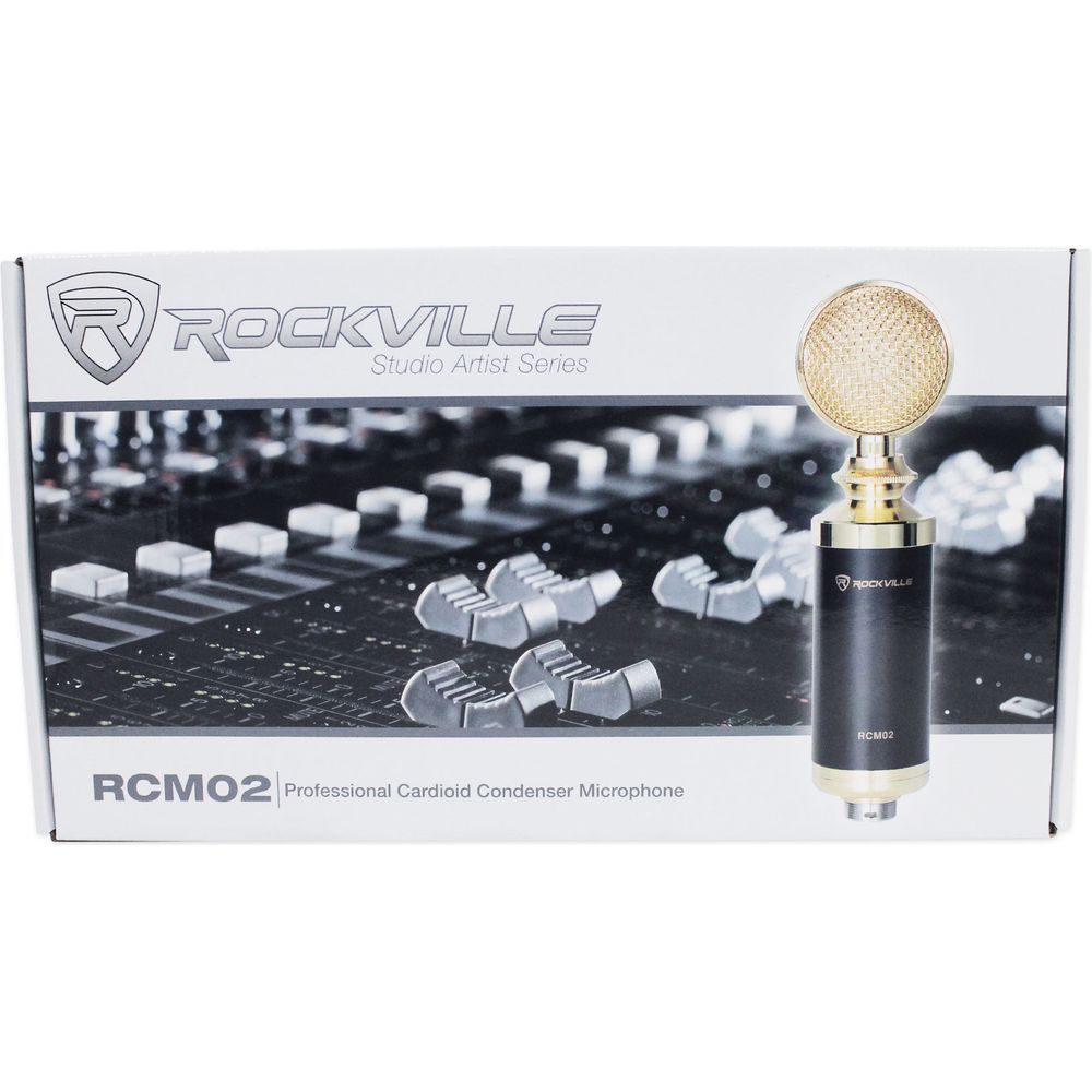 RCM02 Studio Recording Condenser Microphone+Shockmount+Stand+Filter