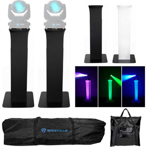 (2) Totem Stands+Black+White Scrims For (2) Marq Gesture Beam 500 Lights