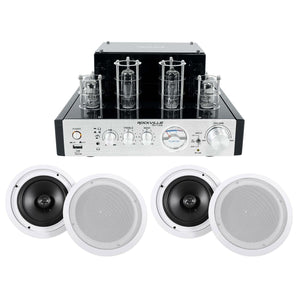 Rockville BluTube Tube Amplifier/Home Theater Receiver+(4) 8" Ceiling Speakers