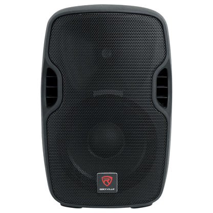 (2) BPA10 10" Powered 400 Watt DJ PA Speakers+Crank-Up Speaker Stands