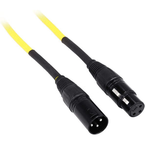 4 Rockville RCXFM3P-Y Yellow 3' Female to Male REAN XLR Mic Cable 100% Copper