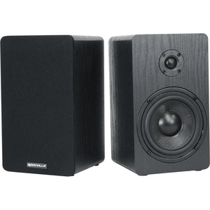 Pair Rockville RockShelf 58B 360w Black 5.25" Home Theater Bookshelf Speakers/8 Ohm