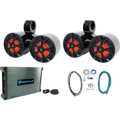 RKL65MBW Black/White 2-Pack + DBM45 Marine Amplifier Bundle