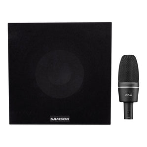 AKG C3000 Condenser Recording Microphone+Shockmount+Samson 10" Studio Subwoofer