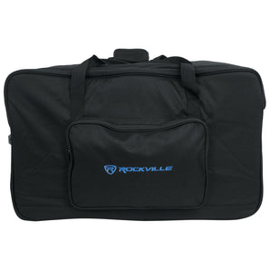 Rockville Rolling Travel Case Speaker Bag w/Wheels For Peavey Dark Matter DM 115