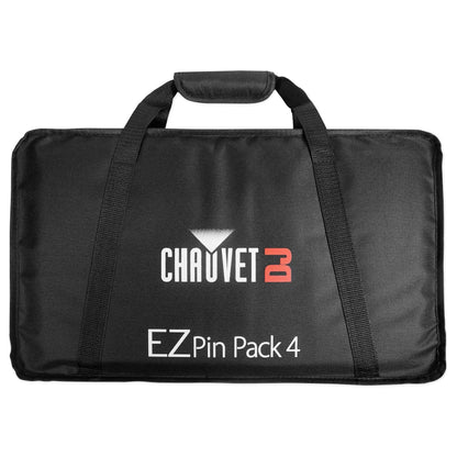 Chauvet DJ Ezpin Pack 4 EZpin Pin Spot Light Fixtures+IRC-6 Remote+Carry Case