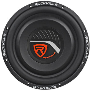 2) Rockville W12T4S2 12" Shallow Mount 1400w Subwoofers+Sealed Sub Box Enclosure