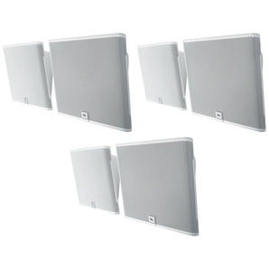 (6) JBL SLP12/T--WH White Low-Profile On Wall Mount 3" 70v Commercial Speakers