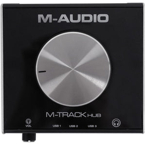 M-Audio M-Track Hub USB Monitoring Audio Interface w/ Built-In 3-Port Hub