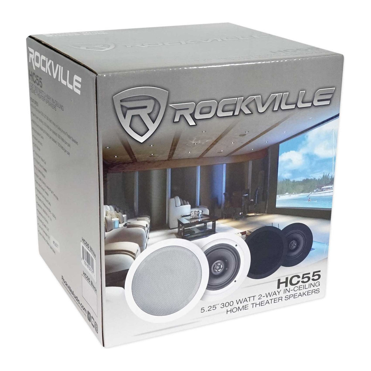 H12X500UBT 6-Zone Receiver & 4x HC55 White 5.25" Speaker Bundle