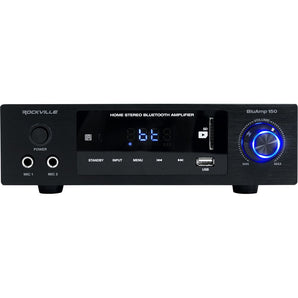 Rockville BLUAMP 150 Home Stereo Bluetooth Amplifier Receiver Optical/Phono/RCA