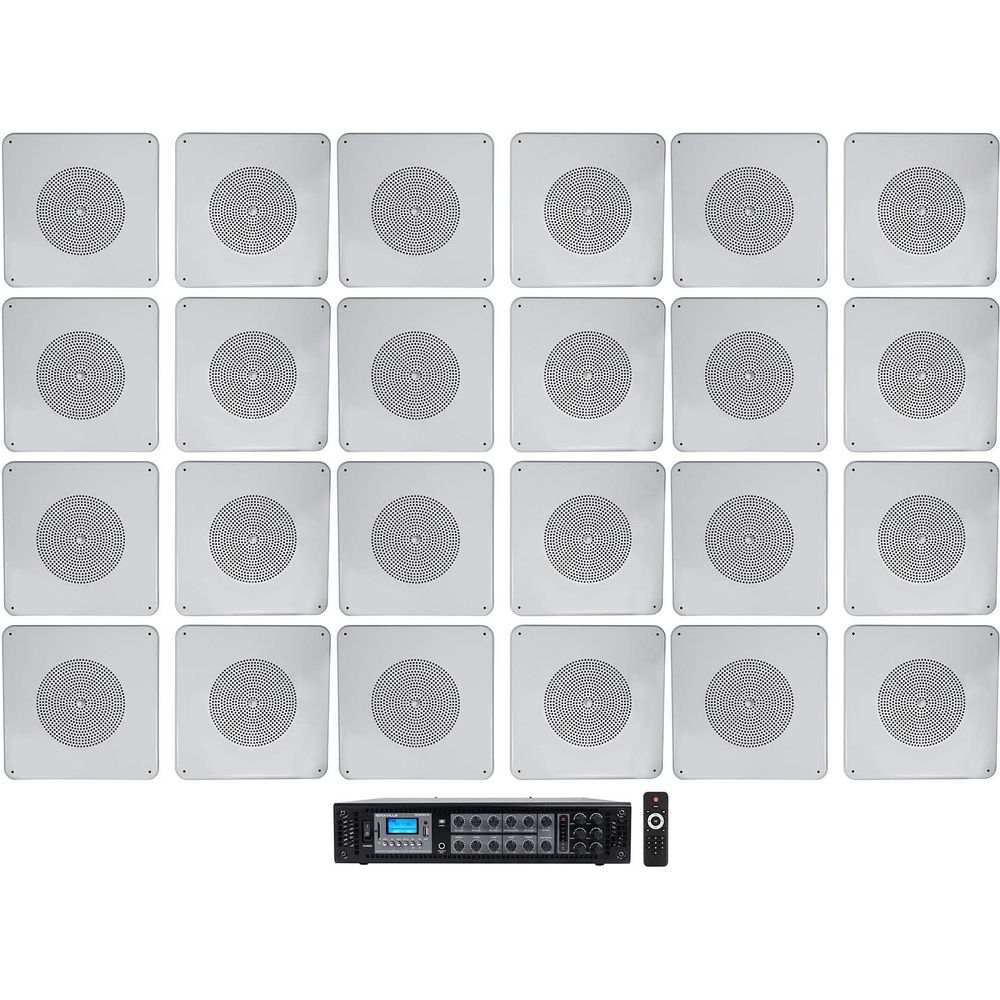 Commercial Amp+24) 8" Background Music Ceiling Speakers For Restaurant
