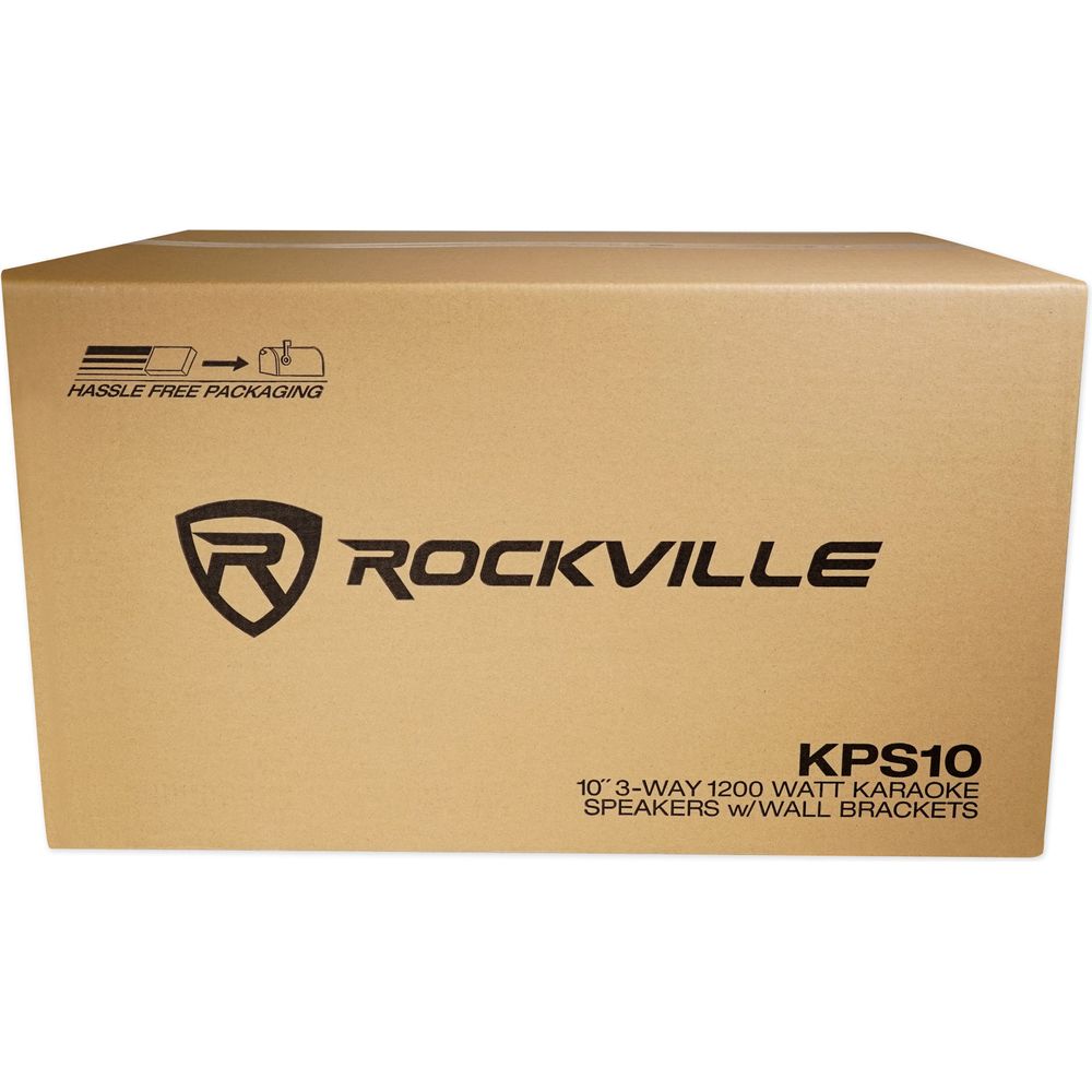 KPS10 10" Karaoke Speakers 2-Pack + RPW20 Mounts + RVSSA1 Adapters Bundle