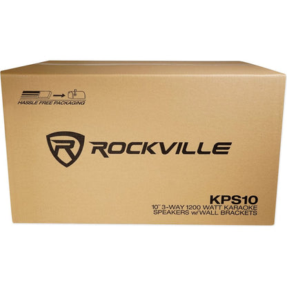 KPS10 10" Karaoke Speakers 2-Pack + RPW20 Mounts + RVSSA1 Adapters Bundle