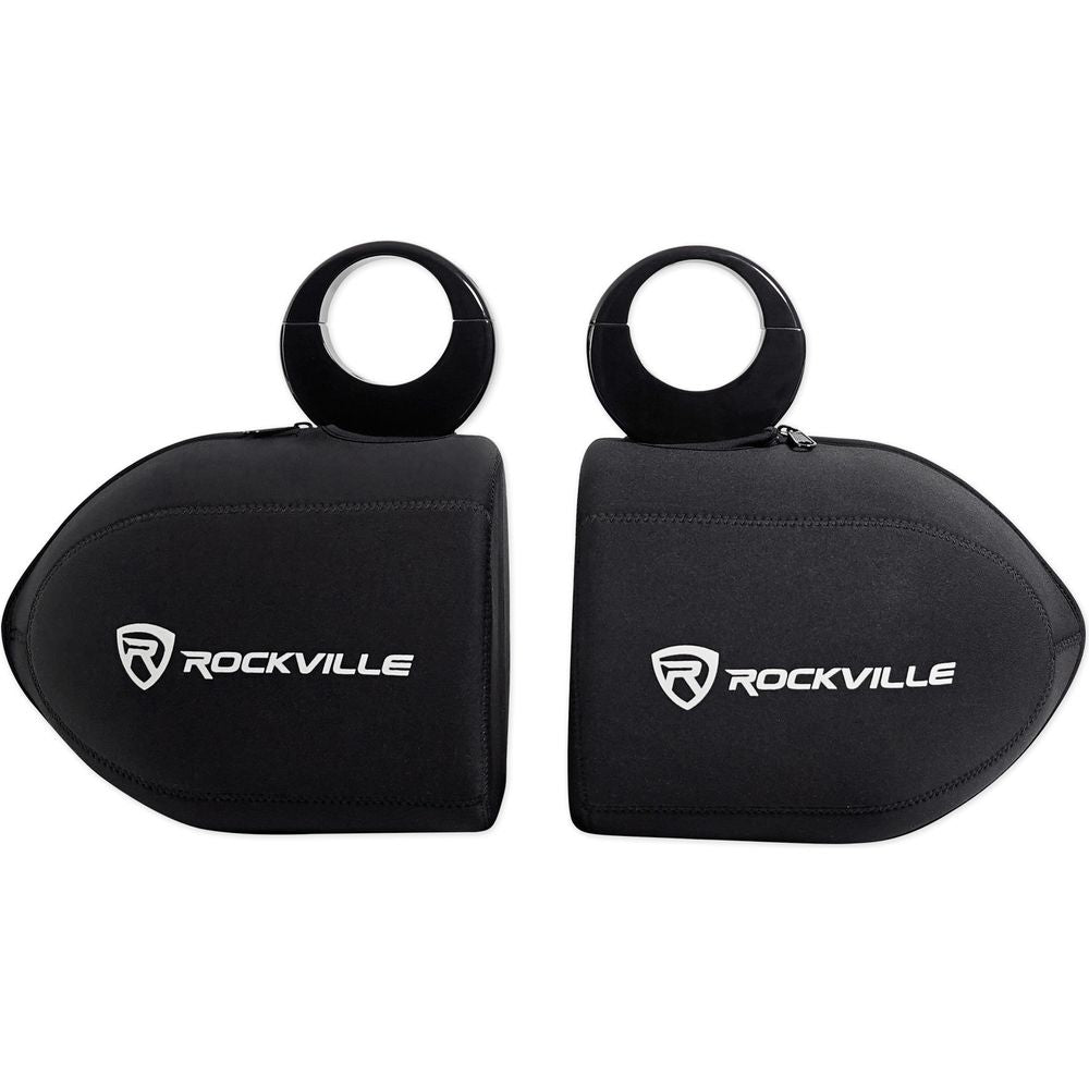 (2) Rockville 6.5" Tower Speakers+Protective Covers for Polaris RZR/ATV/UTV/Cart