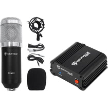 RCM01 Studio Recording Condenser Microphone+Phantom Power Supply