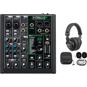 Mackie ProFX6v3 6-Channel Professional Effects Mixer w/USB ProFX6 v3+Headphones