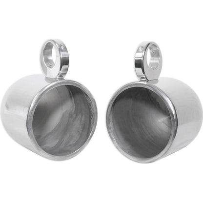 MAC90S 8" 360 Degree Swivel Chrome Wakeboard Tower Speaker Pods
