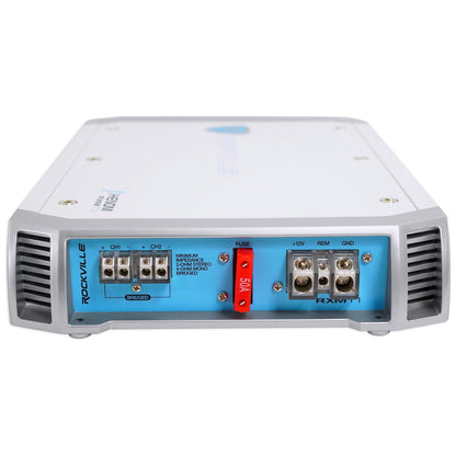 Dual 6.5" 600W Wakeboard Tower Speakers+2-Channel Amplifier+Amp Kit