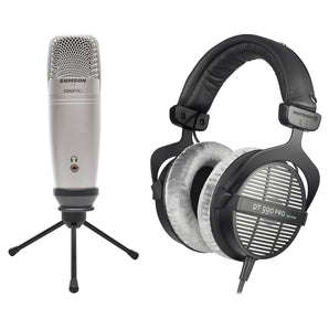 Samson C01U Pro Recording Podcasting Microphone+DT-990 Beyerdynamic Headphones