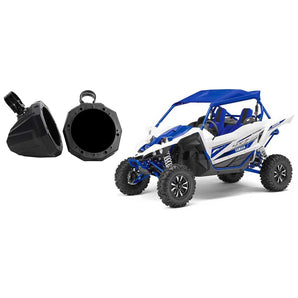 2) 6.5" Top Crossbar Roll Cage Tower Speaker Pods Enclosures for Yamaha YXZ