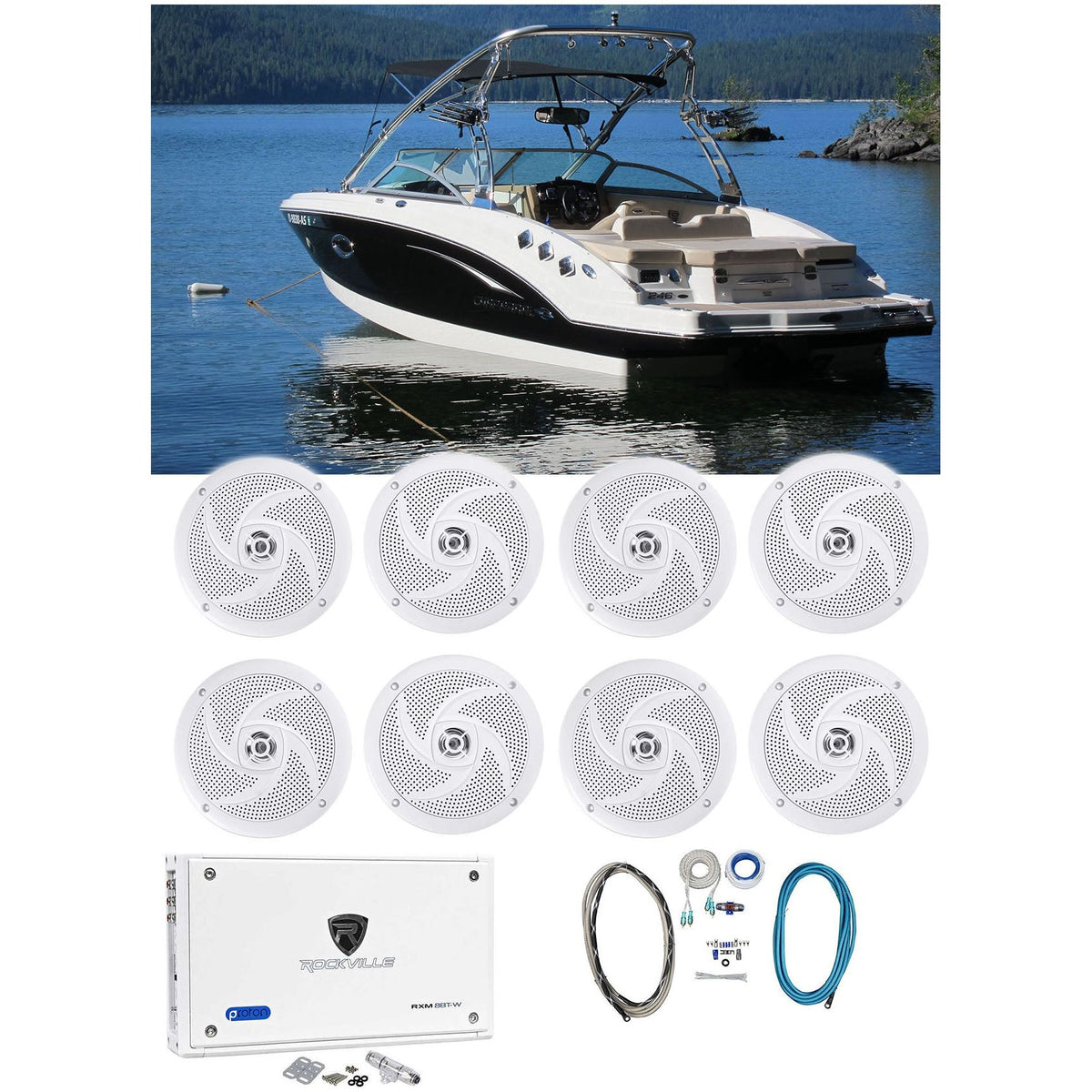 4-Pair RSM65W+RXM8BTW BOAT
