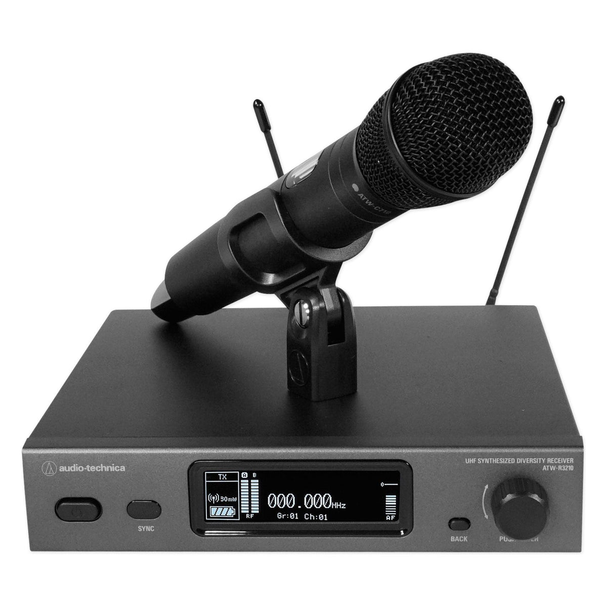 ATW-3212/C710EE1 Wireless Handheld Mic+Powered PA Speakers