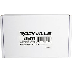 Rockville K5 W12K5S2 12" 1400w Subwoofer+Sealed Sub Box+Mono Amplifier+Amp Kit