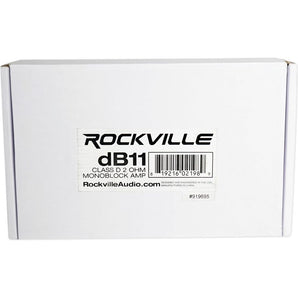 Rockville K5 W12K5S2 12" 1400w Subwoofer+Vented Sub Box+Mono Amplifier+Amp Kit