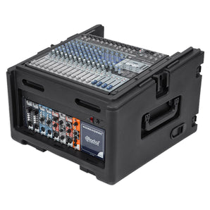 SKB 1SKB-R104W Rolling Case w/10U Top+4U Front Rack+Steel Rails+L/R Access doors