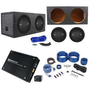 2) Polk Audio MM 1242 DVC 12” 2520w Subwoofers+Sealed Box+Mono Amplifier+Amp Kit