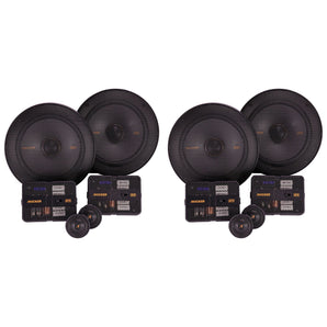 (2) Pairs Kicker 47KSS6504 6.5" 125 Watt Car Audio Component Speakers KSS650