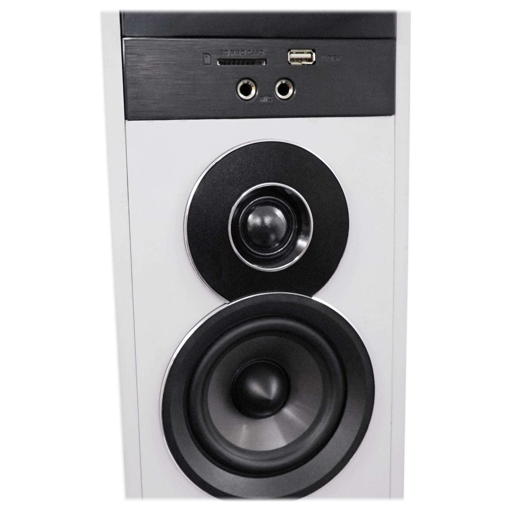 Rockville TM150W White Powered Home Theater Tower Speakers 10