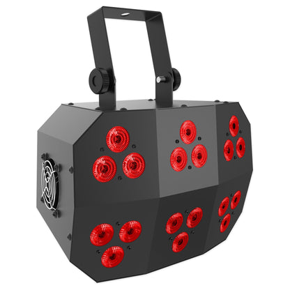 (2) Wash FX 2 RGB+UV Eye Candy Effect Wash Lights+DMX Controller