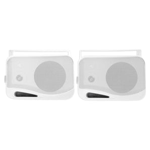 2) Rockville HP4S-8 4" Outdoor Patio Backyard Garden Speakers w/ Swivel Brackets