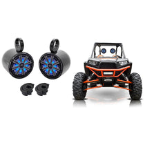 Pair Kicker KM8 8" 600 Watt LED Tower Speakers For Polaris RZR/ATV/UTV/Cart/Jeep