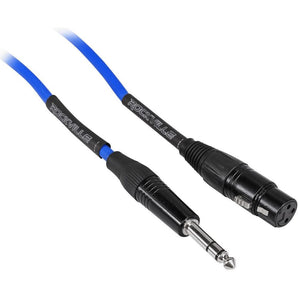 2 Rockville RCXFB6Bl Blue 6' Female REAN XLR to 1/4'' TRS Balanced Cables OFC