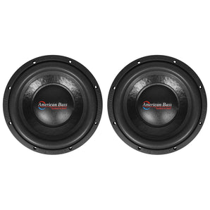 2) American Bass XO 1044 10" 600 Watt Car Audio Subwoofers DVC 4-ohm Subs XO1044