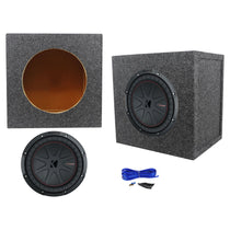 CompR 800W 10" Subwoofer + RS10 Sealed Enclosure + Install Kit
