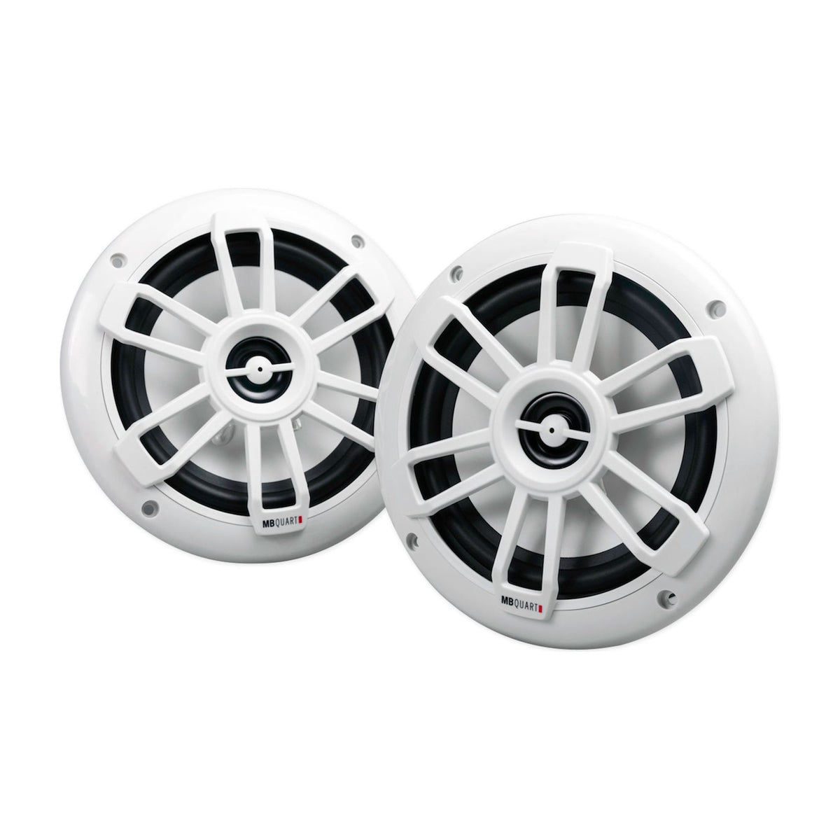 NF1-116 6.5" Speakers + MAC65W White Aluminum Tower Pods
